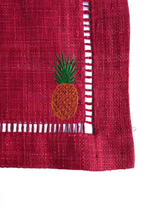 Pineapple red placemat