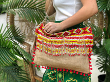 Load image into Gallery viewer, Sunny Beaded Jute Bag