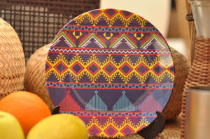 Set of 6 textile plates