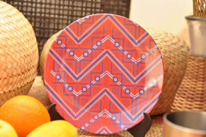 Set of 6 textile plates