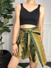 Load image into Gallery viewer, Prudence Green wrapped around shorts w beads XS-M