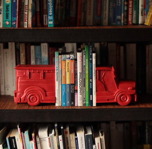 Red jeepney bookends