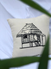 Load image into Gallery viewer, Bahay kubo embroidered pillowcase in creme
