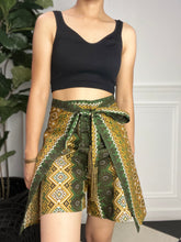 Load image into Gallery viewer, Prudence Green wrapped around shorts w beads XS-M