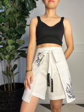 Load image into Gallery viewer, Coral in white wrapped around shorts XS-M